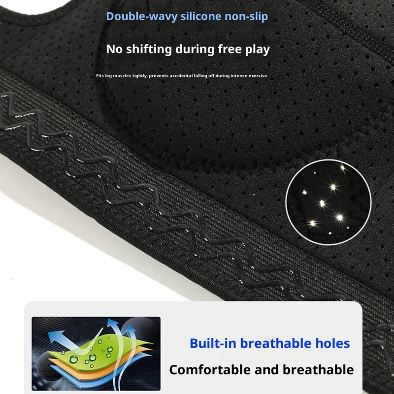 VBOSI 9538V 1 Paire Genouillères L Taille Mousse EVA Épaissie pour Genoux de 40 à 50 cm Protège-Jambes Résistants aux Chocs Réglables - Noir