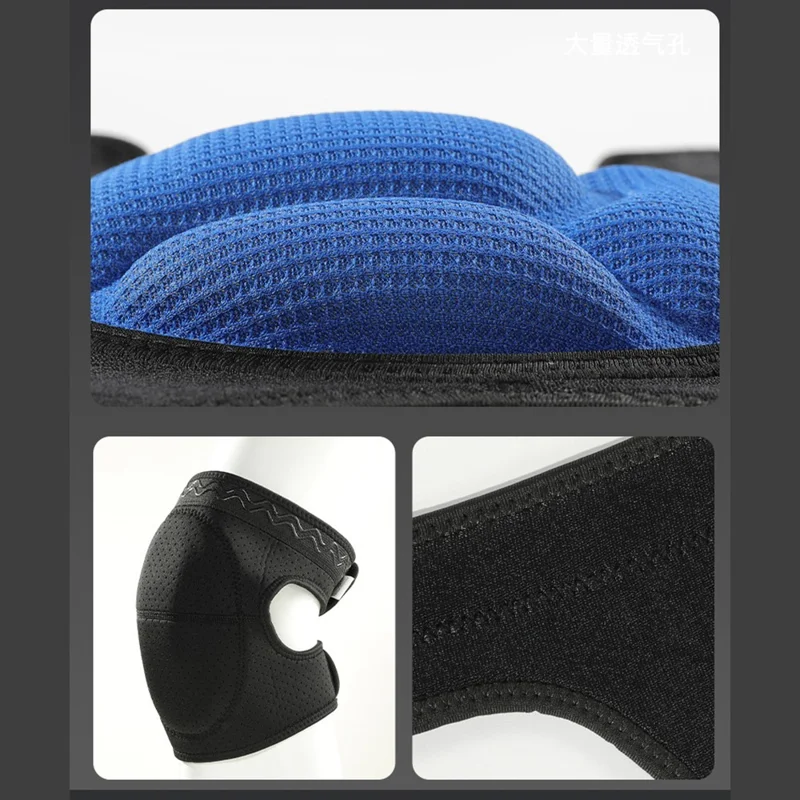 VBOSI 9538V 1 Paire Genouillères L Taille Mousse EVA Épaissie pour Genoux de 40 à 50 cm Protège-Jambes Résistants aux Chocs Réglables - Noir