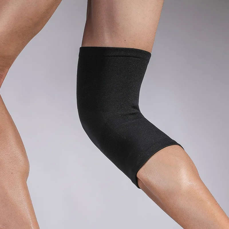 VBOSI 0067V 1Pc 3D Élastique Tricot Genouillère Respirant Évacuation de l'humidité Haute Rebond Équipement de Protection Sportive - M / Noir