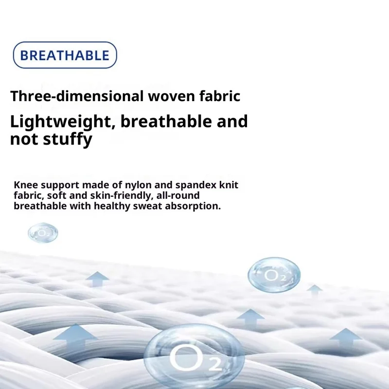 VBOSI 9977V 1Pc 3D Knitted Knee Brace High Elastic Silicone Patella Protection for 30 - 45cm Leg Circumference Shock Absorption - M  /  Pink