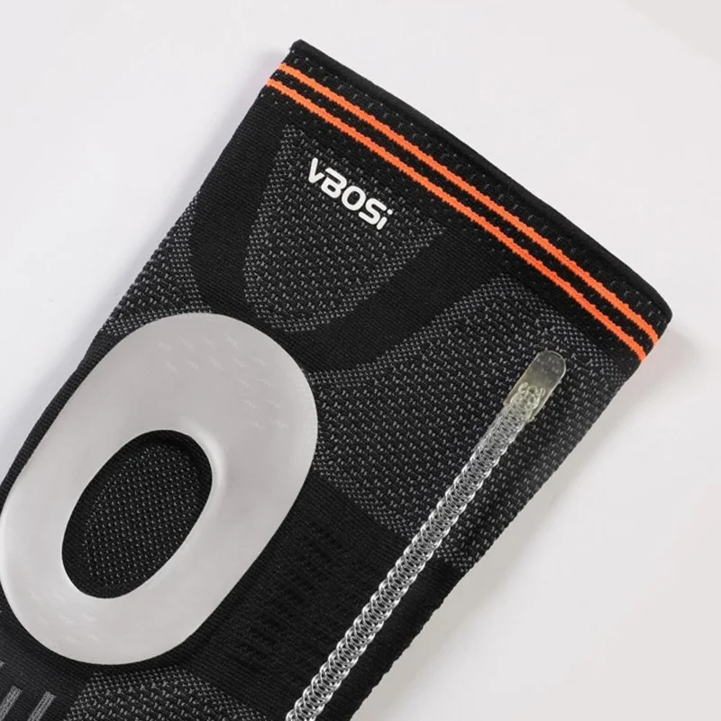 VBOSI 9977V 1Pc XL Tamanho Joelheira 3D Tricotada para Circunferência da Perna de 50 - 55cm Proteção de Patela de Alta Elasticidade Absorção de Choque - Preto