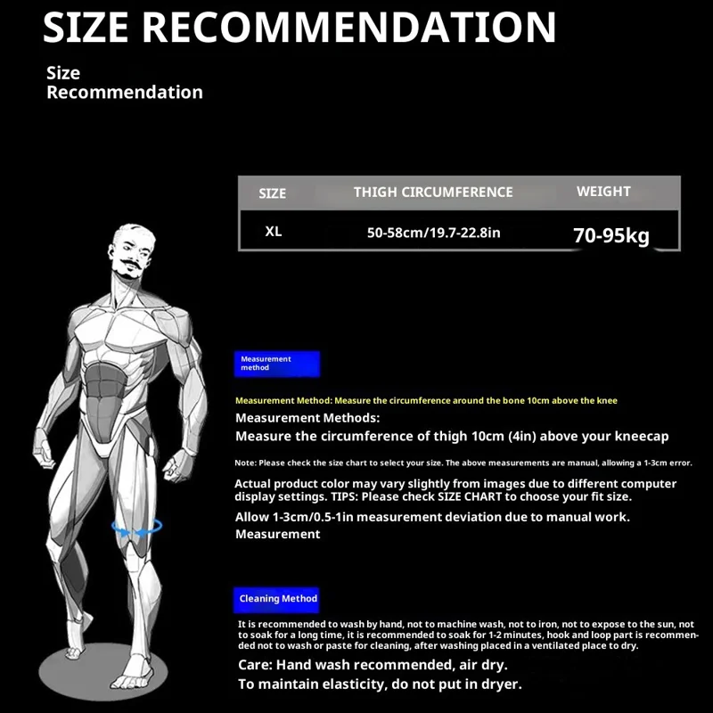 VBOSI 9087 1Pc XL Size Dual-Layer 3D Knitted Knee Compression Sleeve Shock Absorbing Non Slip Knee Sleeve - Dark Grey