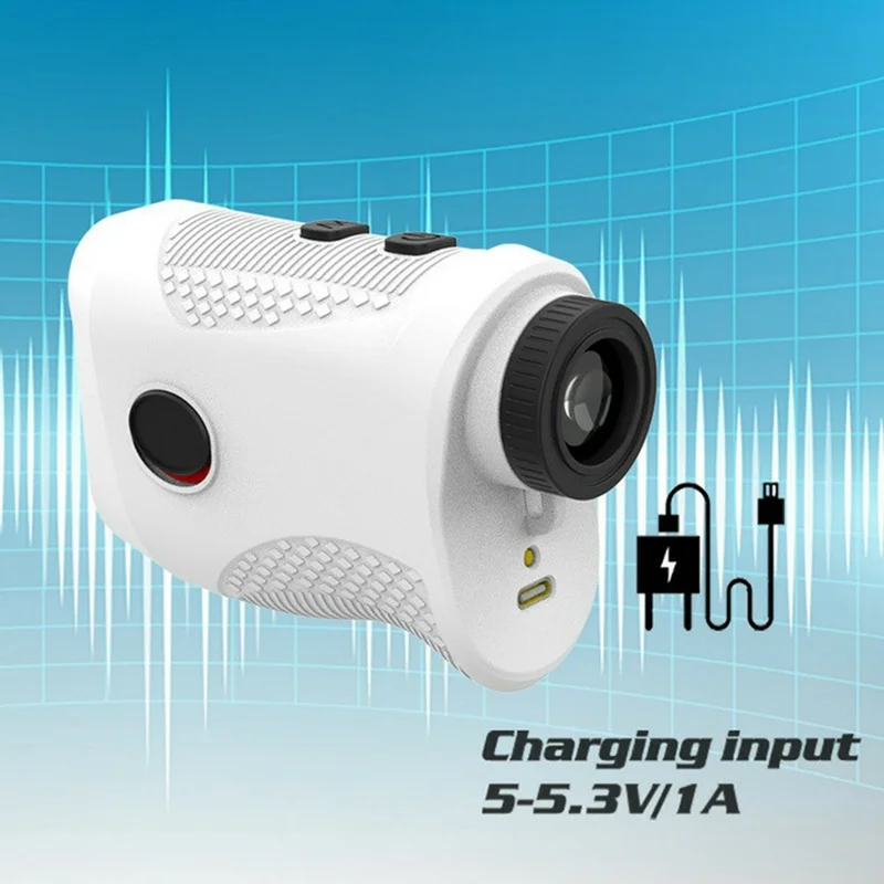 Golf Y5000 7X Magnification Laser Rangefinder Speedometer IPX4 Waterproof Golf Rangefinder 1000m Measuring Device for Outdoor - White