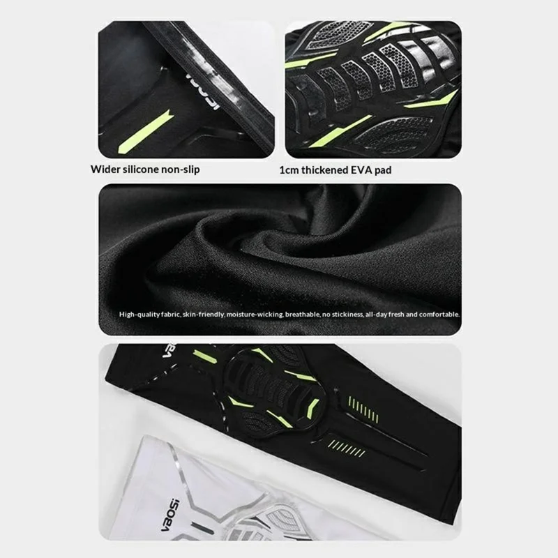 VBOSI 6024V 1Pc 45cm Sports Knee Pad Honeycomb EVA Foam Protective Gear for Basketball / Running / Cycling, L Size - Black