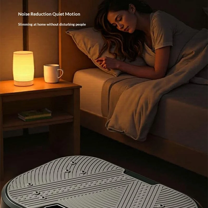 SZJ-04 Vibration Plate Machine Home Body Shaping Fat Burning Exercise Fitness Equipment EU Plug - Grey