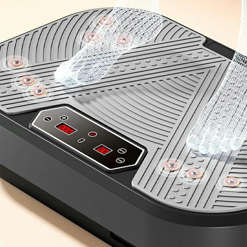 SZJ-04 Vibration Plate Machine Home Body Shaping Fat Burning Exercise Fitness Equipment EU Plug - Grey