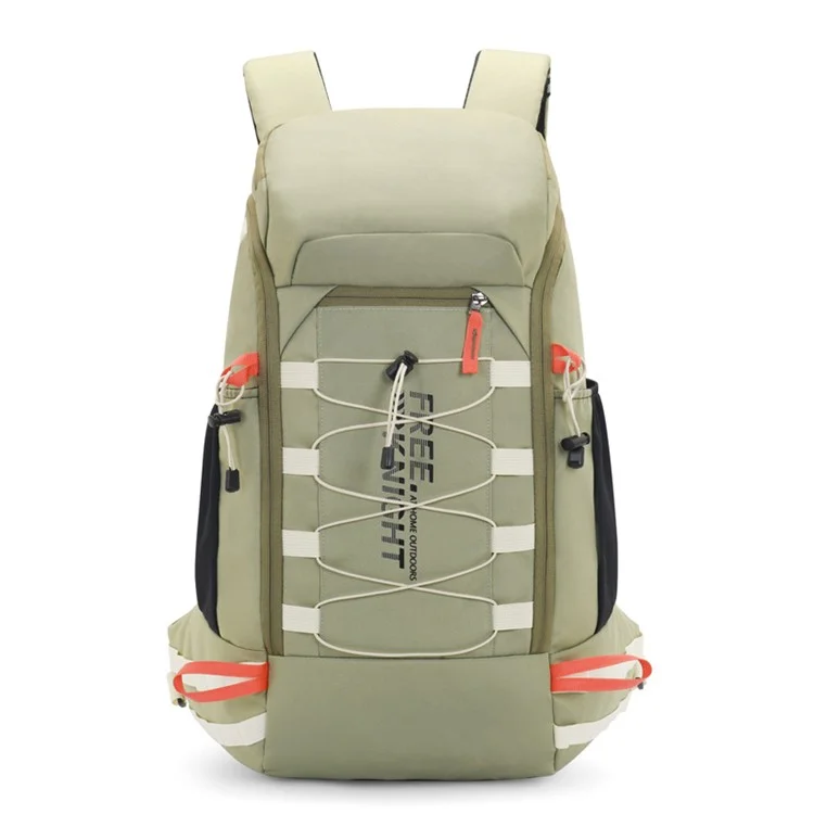 FREE KNIGHT FK0398 40L Mochila de Viagem ao Ar Livre para Escalada e Caminhada em Tecido Oxford - Verde Claro
