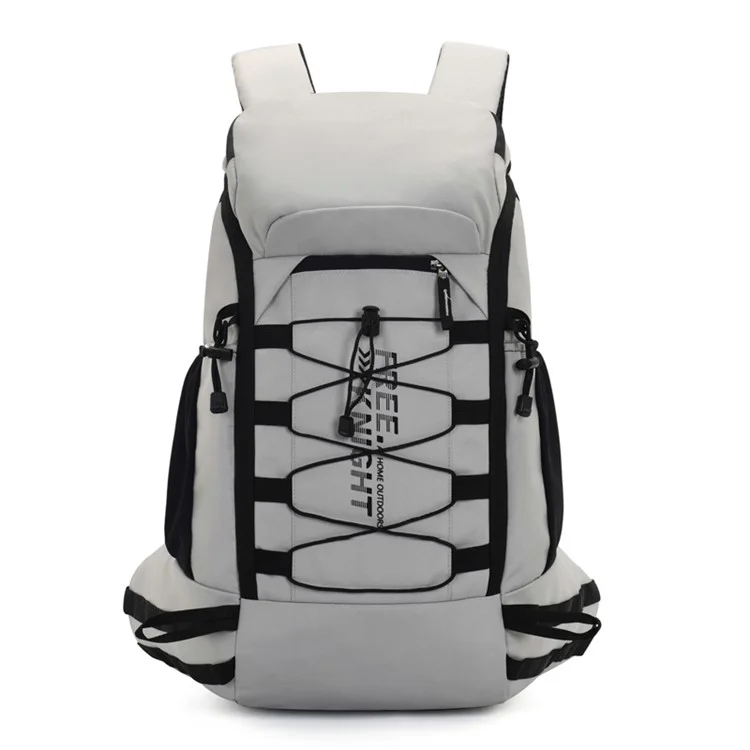FREE KNIGHT FK0398 40L Outdoor Travel Climbing Hiking Bag Oxford Cloth Backpack mit Regenschutz - Grau