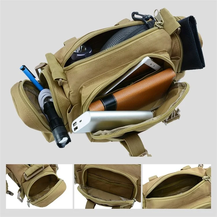 JSM J008 10L Sports Outdoor Waist Pack Molle Tactical Sling Bag Waterproof Hiking Fanny Pack