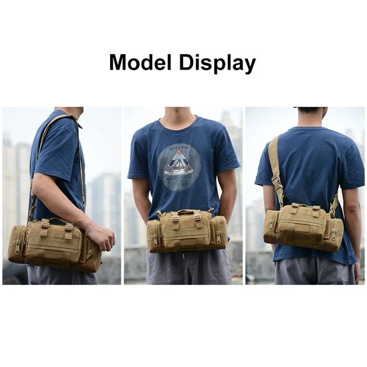 JSM J008 10L Sports Outdoor Waist Pack Molle Tactical Sling Bag Waterproof Hiking Fanny Pack