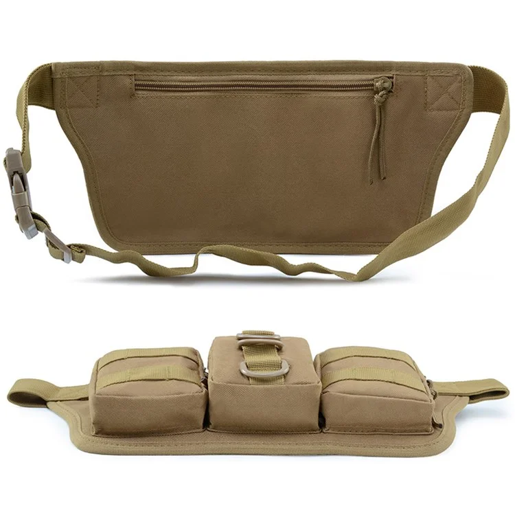 JSM J010 2L Tactical Fanny Pack Waterproof Military Molle Waist Bag for Hiking Camping Fishing - Desert Camouflage