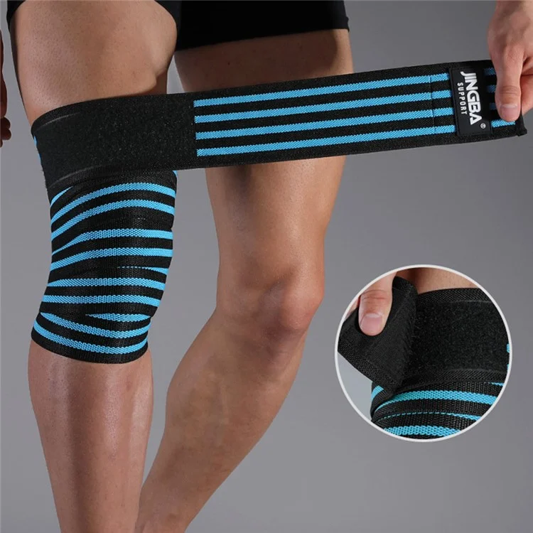 JINGBA SUPPORT 8324C Sports Knee Brace Knee Compression Sleeve Elastic Nylon + Spandex Knee Protection Cover for Deep Squat - Red