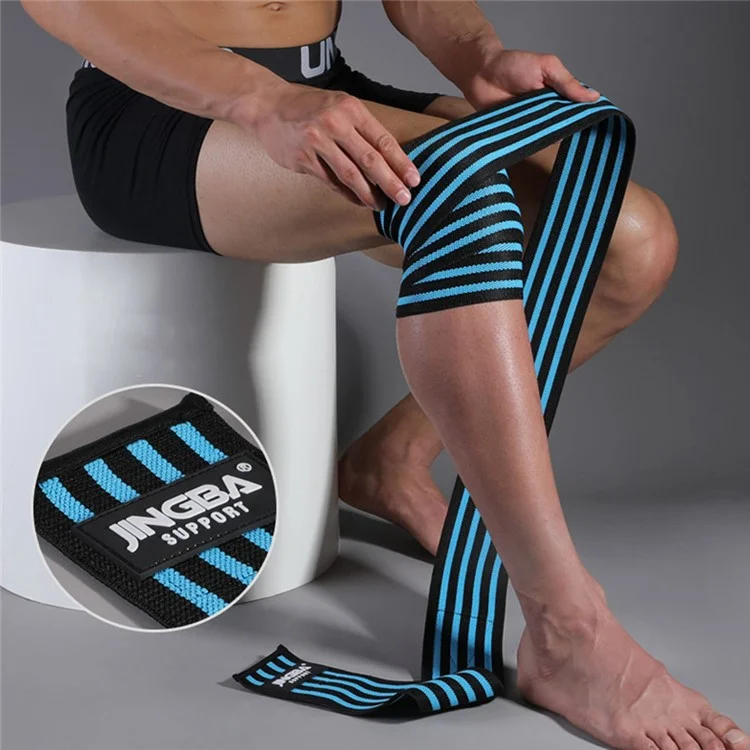 JINGBA SUPPORT 8324C Sports Knee Brace Knee Compression Sleeve Elastic Nylon + Spandex Knee Protection Cover for Deep Squat - Red