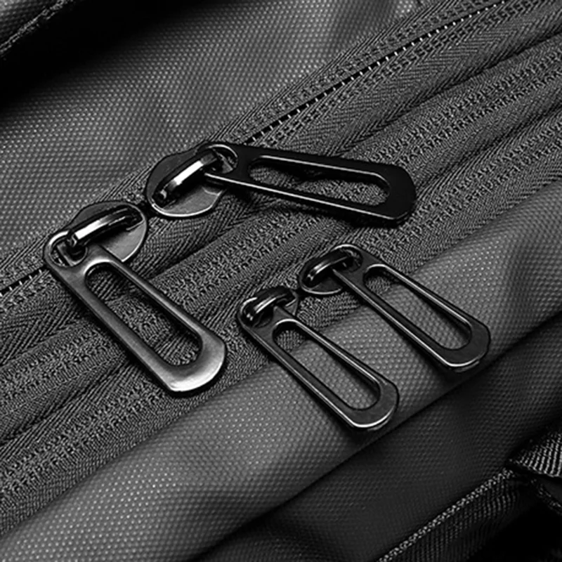 OUTWALK Business Style Oxford+Polyester Shoulder Bag Splash-Proof 36-55L Large Backpack for Women, Men - Elegant / Black