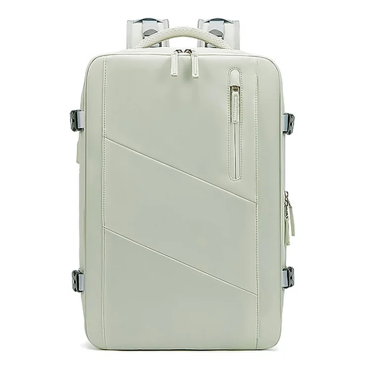 OUTWALK Fashionable Style 20-35L Student Backpack Waterproof Extended Shoulder Bag for 16" Laptops - Mint Green