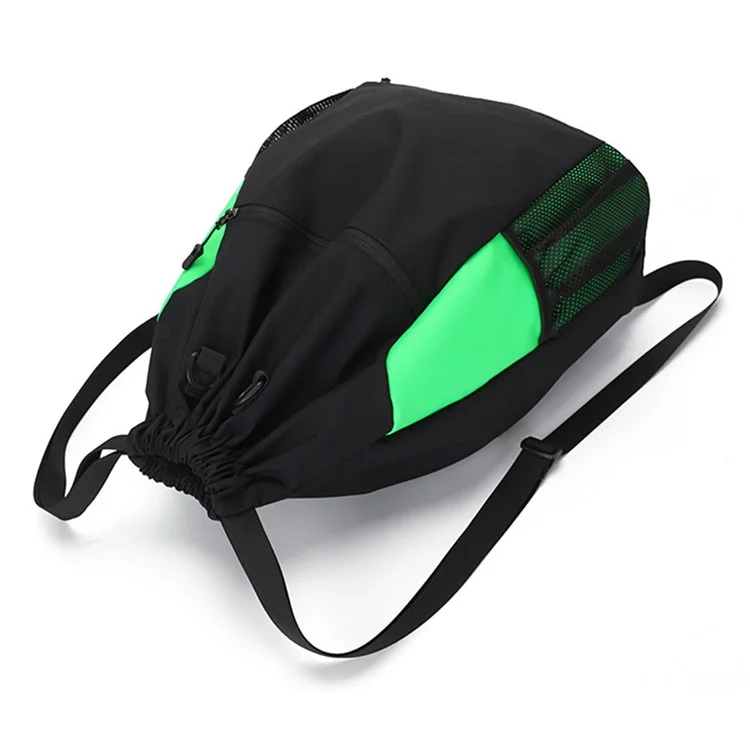 TAIDING Z16 Mochila con cordón de nailon Baloncesto Bolsa de almacenamiento Hombros Bolsa de cuerdas Mochila con cordón - Verde