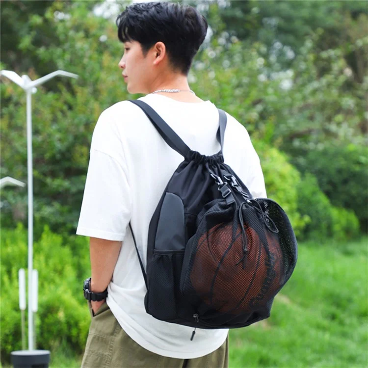 TAIDING Z16 Mochila con cordón de nailon Baloncesto Bolsa de almacenamiento Hombros Bolsa de cuerdas Mochila con cordón - Verde