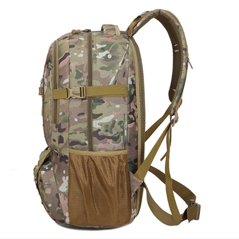 FLAMEHORSE 50L Large Capacity Nylon Backpack Outdoor Hiking Trekking Rucksack - Black