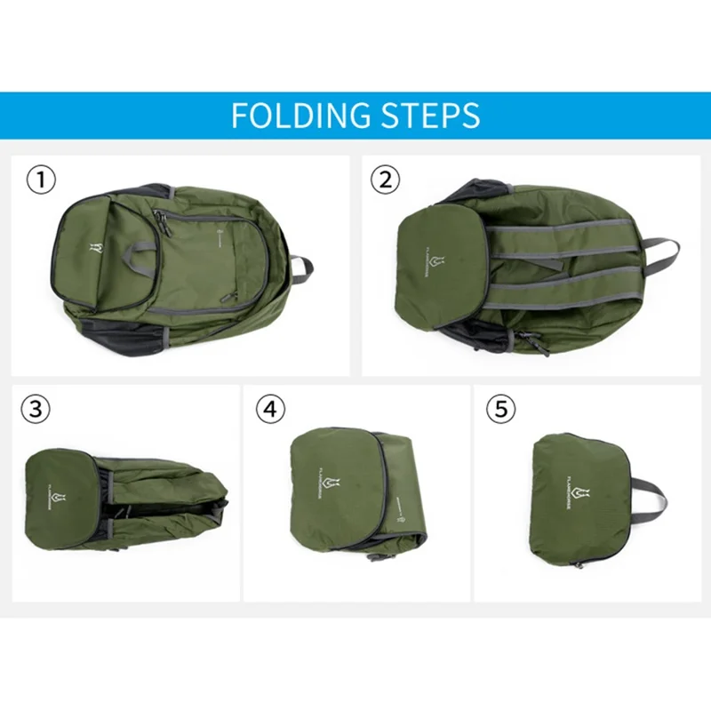 FLAMEHORSE k66 Waterproof Oxford Cloth Backpack Casual Travel Sports Foldable Shoulder Bag - Orange