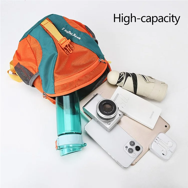 TAIDING 8225 Mochila para Niños y Adolescentes, Mochila de Viaje Escolar Rucksack de Nylon+Poliéster, Bolso de Hombro, Tamaño S - Naranja