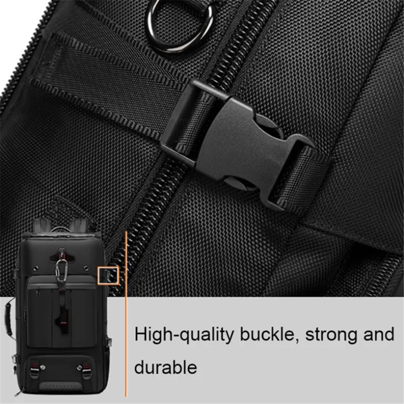 2070 Oxford Cloth+Polyester Waterproof Backpack Hiking Trekking Rucksack with USB Charging Port - Camouflage Black