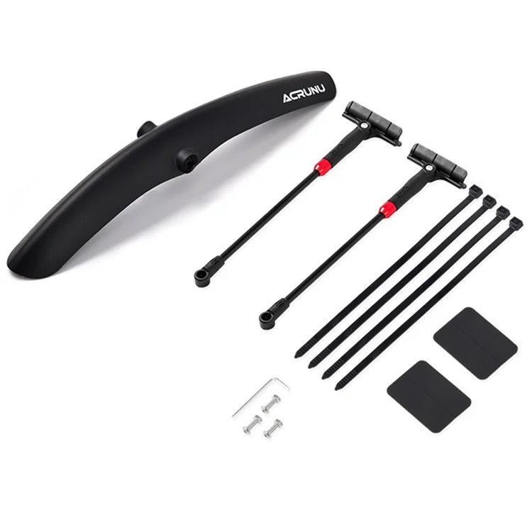 ACRUNU Bicycle Front Fender Adjustable Road Bike Mudguard with Aluminum Alloy Support Rod