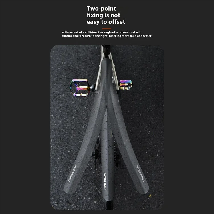 ACRUNU Bicycle Front Fender Adjustable Road Bike Mudguard with Aluminum Alloy Support Rod
