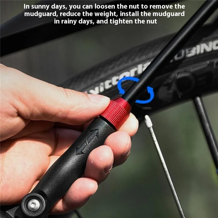 ACRUNU Bicycle Front Fender Adjustable Road Bike Mudguard with Aluminum Alloy Support Rod