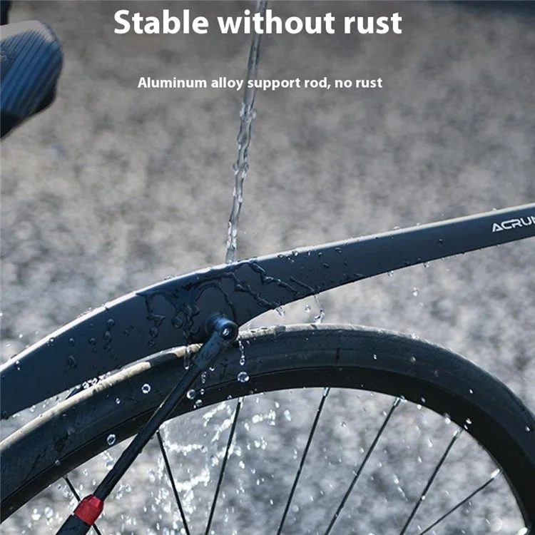 ACRUNU Bicycle Front Fender Adjustable Road Bike Mudguard with Aluminum Alloy Support Rod