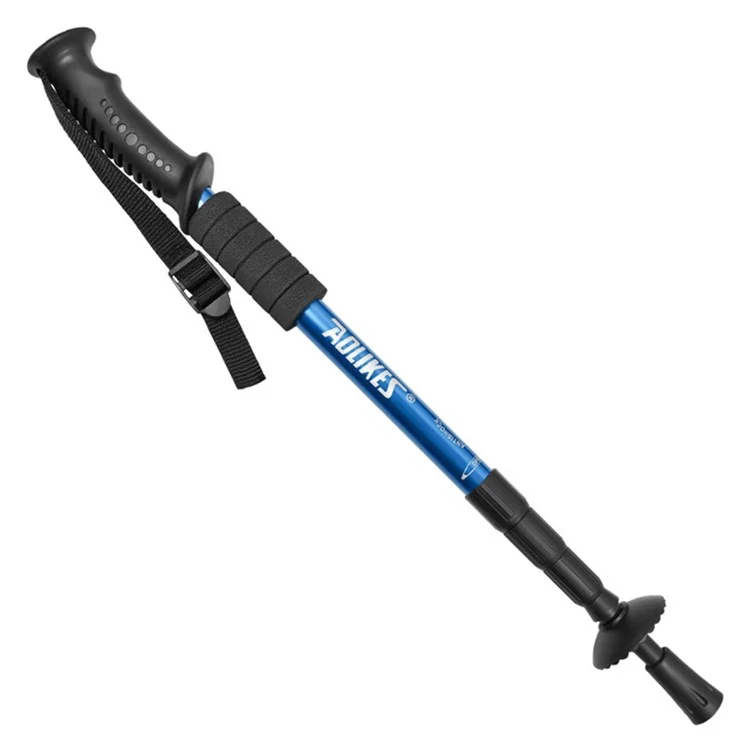 Aolikes 3401 Lightweight Alluminio in Lega di Trekking Pole 4 Sezioni Regolabili Escursionistica - Blu