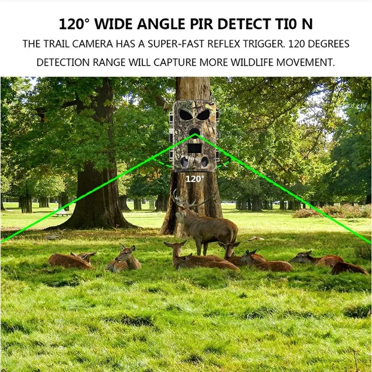 PR8000 Caméra de Chasse Extérieure 8K WiFi 60MP Ultra HD Vision Nocturne Pistage Animalier Caméra Compact de Poche