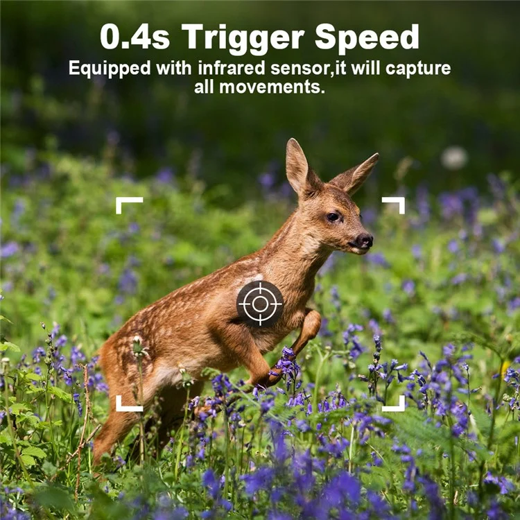 H6 PIR Motion Detection Waterproof Hunting Camera Remote Viewing Night Vision Trail Cam (European Version) - Dark Green