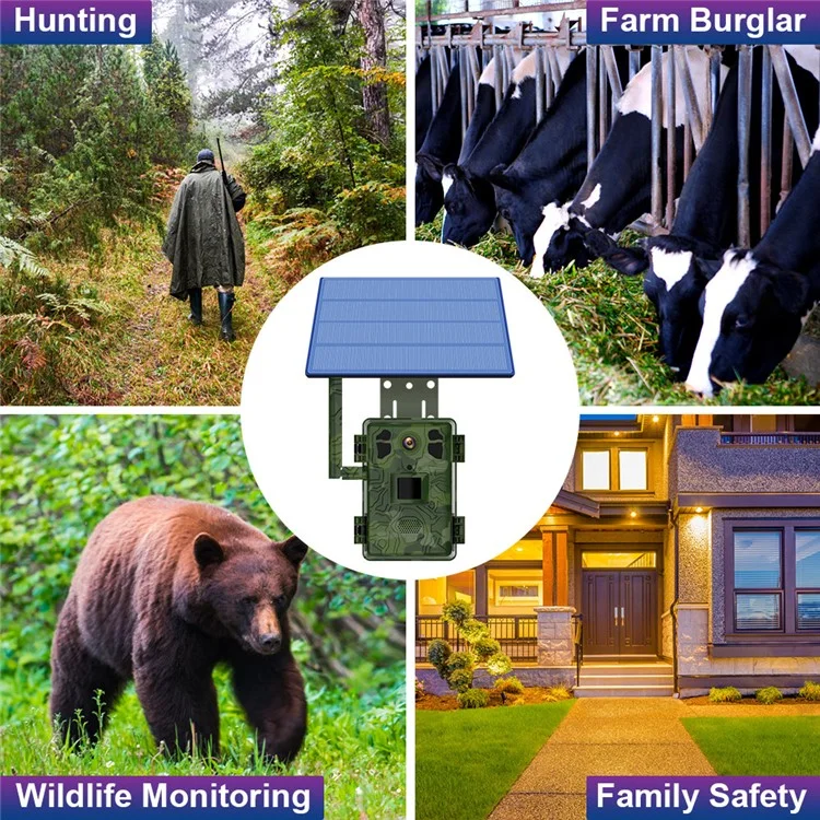 H6 PIR Motion Detection Waterproof Hunting Camera Remote Viewing Night Vision Trail Cam (European Version) - Dark Green