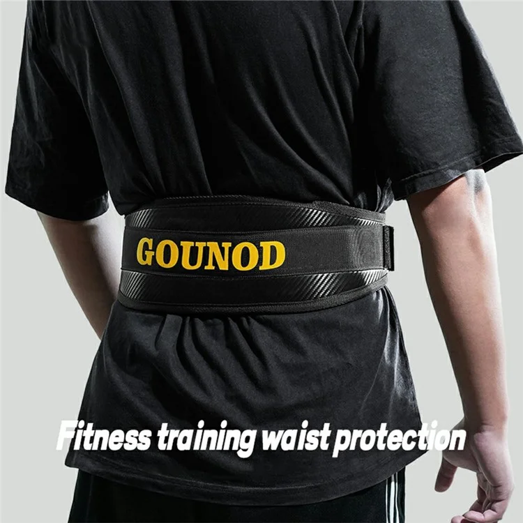 GOUNOD HY025 Ceinture de levage de poids pour hommes et femmes Powerlifting Squat Deadlift Bande de support de taille - Noir S