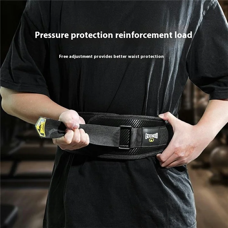 GOUNOD HY025 Ceinture de levage de poids pour hommes et femmes Powerlifting Squat Deadlift Bande de support de taille - Noir S