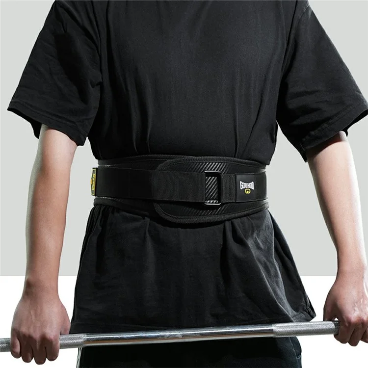 GOUNOD HY025 Ceinture de levage de poids pour hommes et femmes Powerlifting Squat Deadlift Bande de support de taille - Noir S