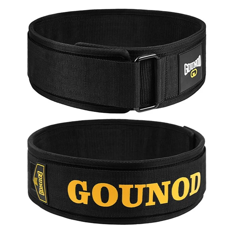 GOUNOD HY021 Ceinture de Musculation Support Lombaire pour Haltérophilie Squat Soulevé de Terre - Noir S