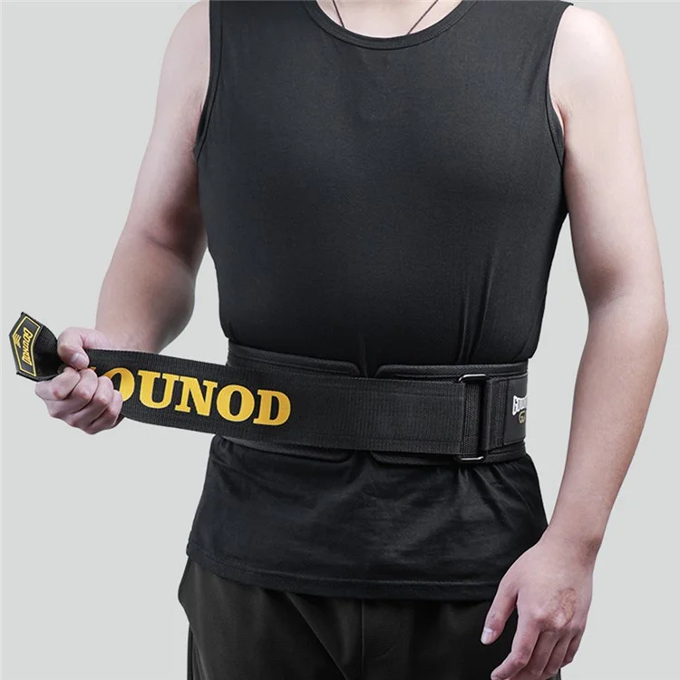 GOUNOD HY021 Ceinture de Musculation Support Lombaire pour Haltérophilie Squat Soulevé de Terre - Noir S