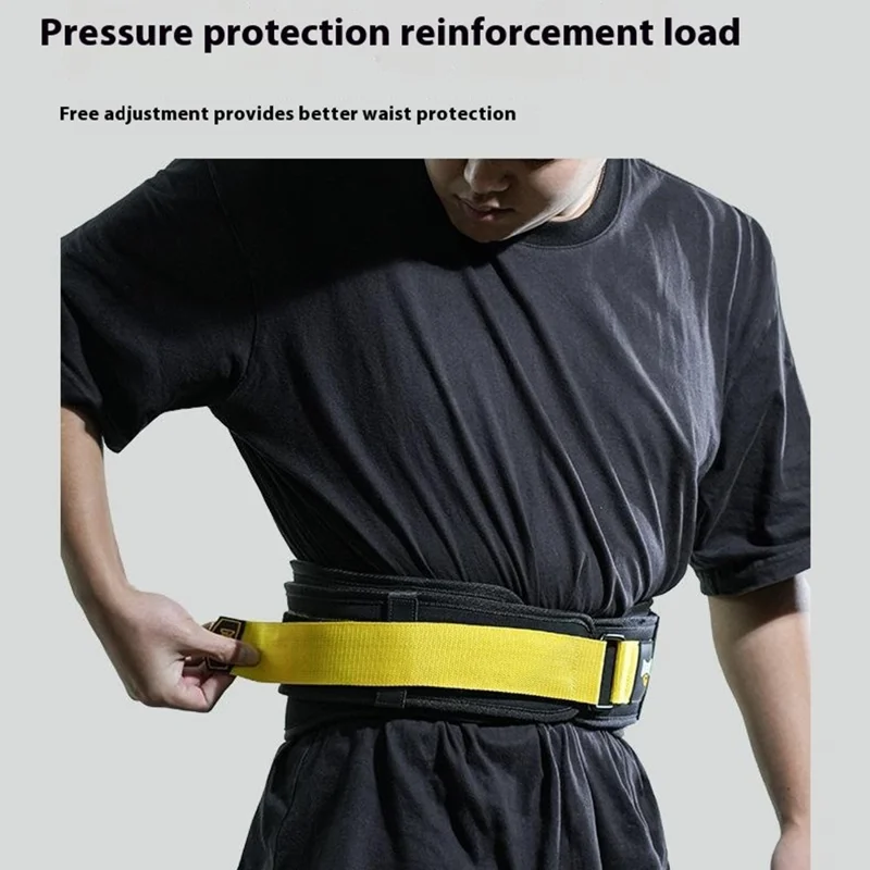 GOUNOD HY023 Weight Lifting Belt Waist Support Brace for Fitness Outdoor Sports Training Protection - Black / S