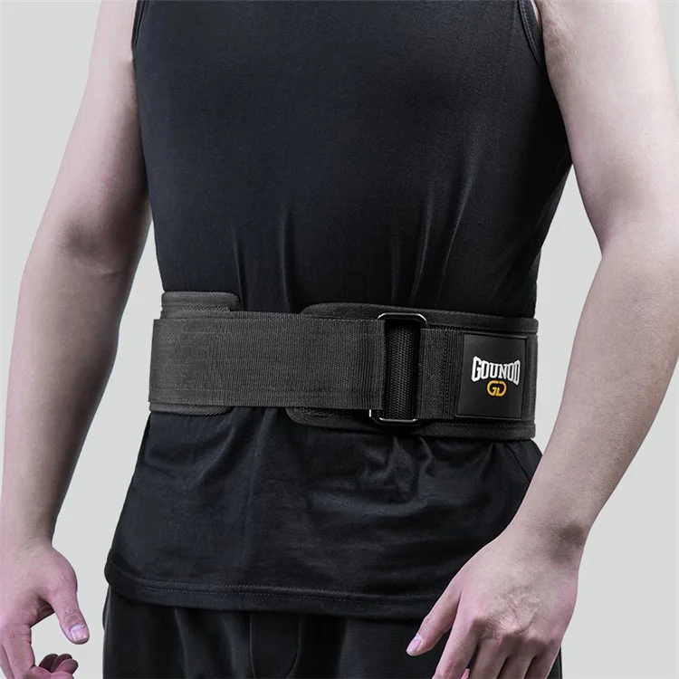 GOUNOD HY022 Ceinture de levage de poids Squat Soulevé de terre Support dorsal Équipement de musculation - Noir / S