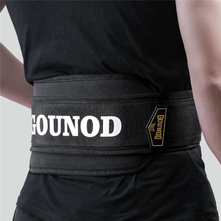 GOUNOD HY022 Ceinture de levage de poids Squat Soulevé de terre Support dorsal Équipement de musculation - Noir / S
