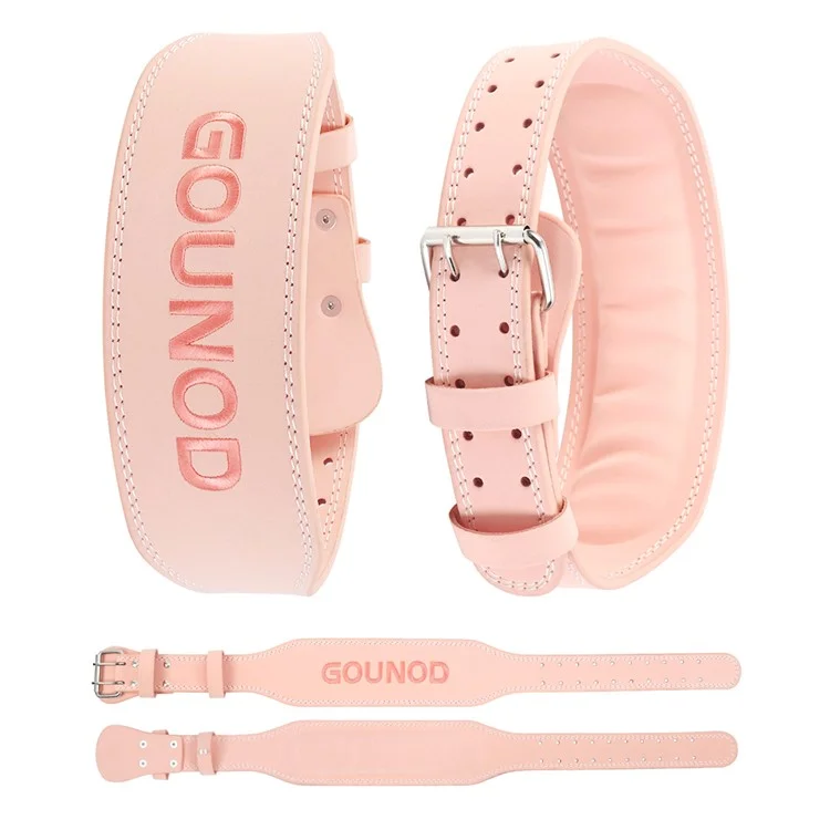 GOUNOD HY036 Ceinture de musculation en cuir PU mat - Support lombaire pour Squat, Deadlift et Powerlifting, Taille S - Marron