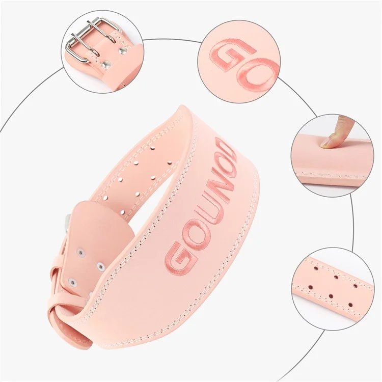 GOUNOD HY036 Ceinture de musculation en cuir PU mat - Support lombaire pour Squat, Deadlift et Powerlifting, Taille S - Marron