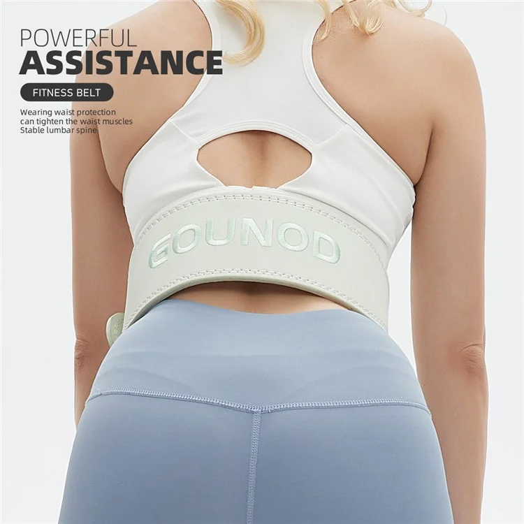 Ceinture de musculation GOUNOD HY036 en cuir PU mat - Support lombaire pour squat, soulevé de terre et powerlifting, Taille M - Vert