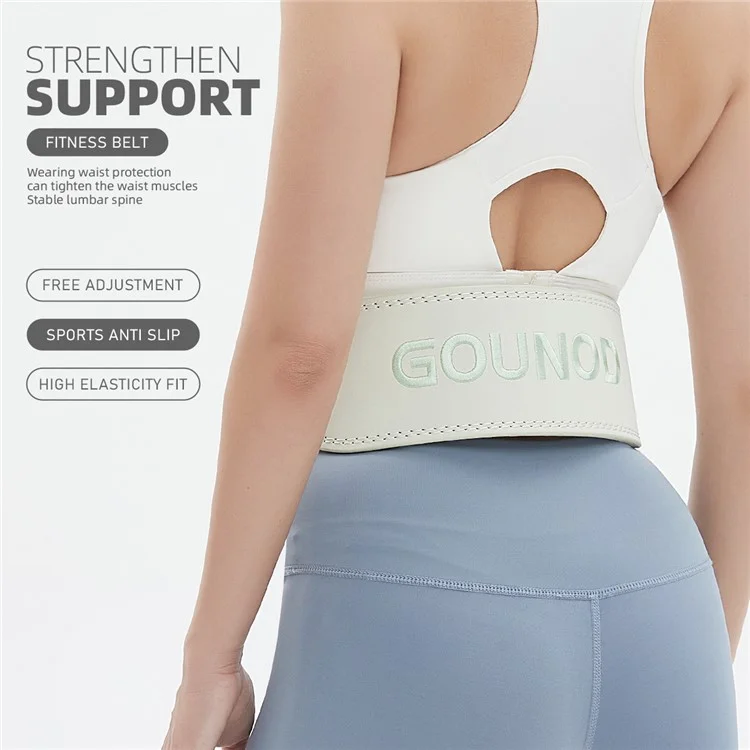 Ceinture de musculation GOUNOD HY036 en cuir PU mat - Support lombaire pour squat, soulevé de terre et powerlifting, Taille M - Vert
