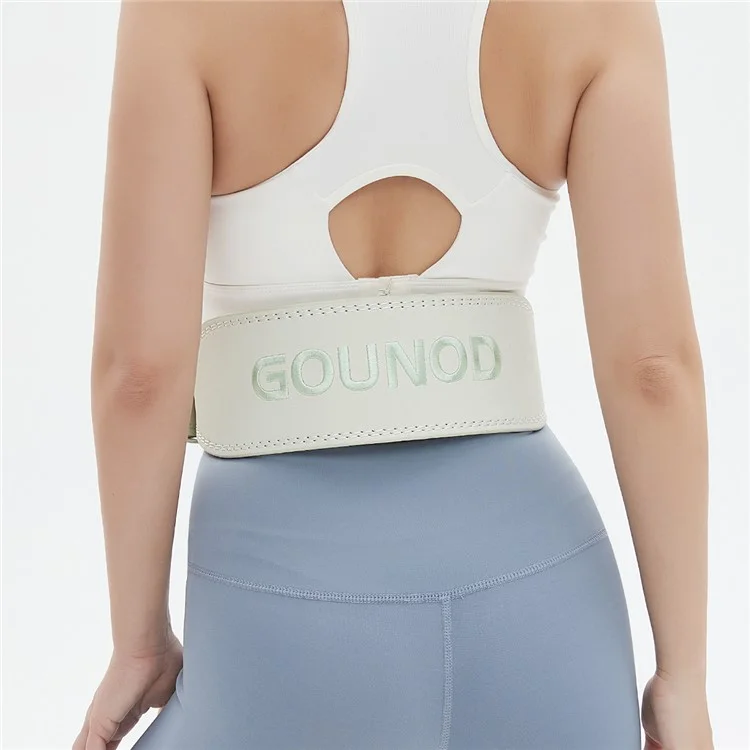 Ceinture de musculation GOUNOD HY036 en cuir PU mat - Support lombaire pour squat, soulevé de terre et powerlifting, Taille M - Vert