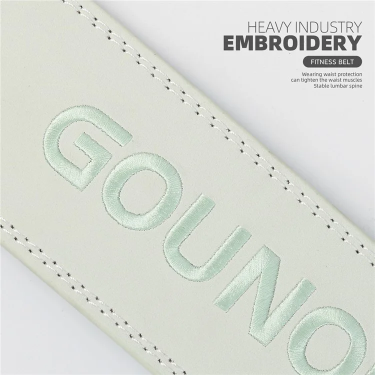 Ceinture de musculation GOUNOD HY036 en cuir PU mat - Support lombaire pour squat, soulevé de terre et powerlifting, Taille M - Vert