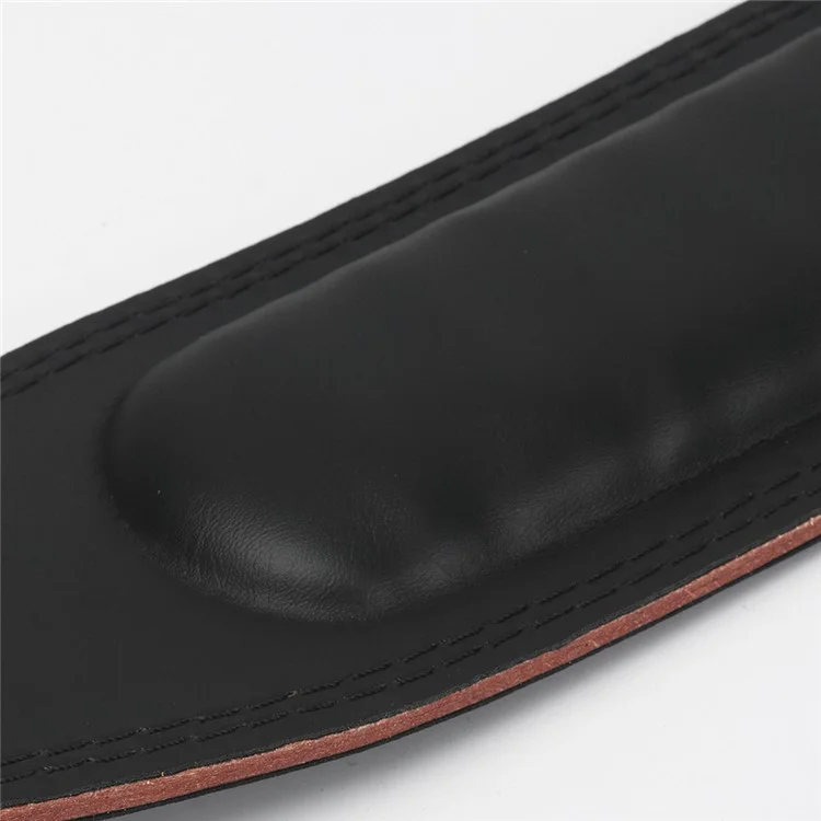 GOUNOD HY034 Ceinture de musculation brodée en cuir PU pour soulevé de terre et support lombaire, Taille S - Noir