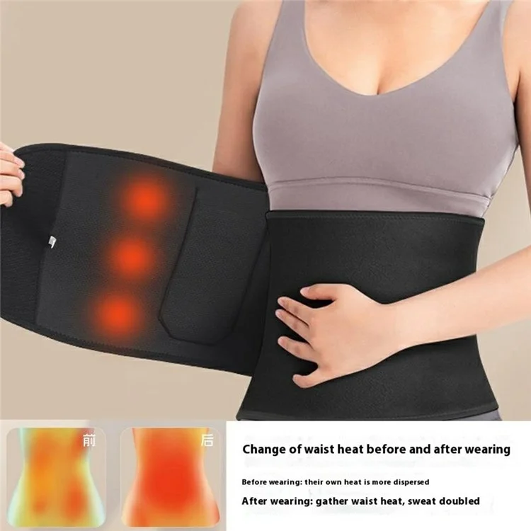 GOUNOD HY007 Cinto de Cintura Ajustável Faixa de Suor Suporte de Treinador Abdominal para Fitness - Preto M