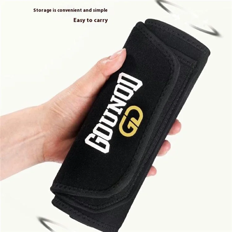 GOUNOD HY007 Cinto de Cintura Ajustável Faixa de Suor Suporte de Treinador Abdominal para Fitness - Preto M